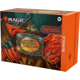 Magic The Gathering Outlaws of Thunder Junction Bundle - 9 Play Boosters, 30 Land Cards + Exclusive Accessories