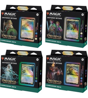 Magic The Gathering The Lord of The Rings Tales of Middle-Earth Commander Deck Bundle – Includes Pack of 4 Decks